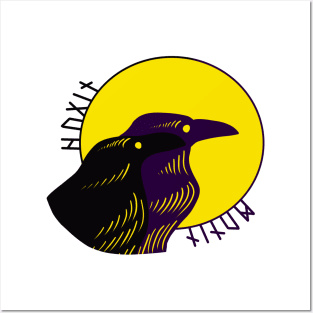 Huginn & Muninn, Odin's Ravens Posters and Art